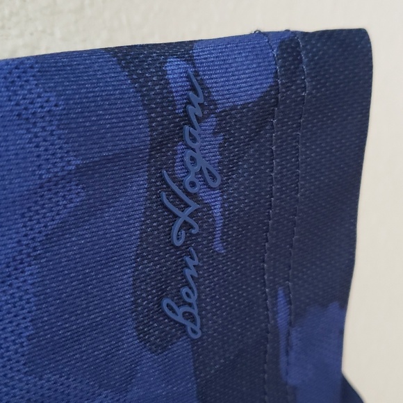 NWT Ben Hogan performance men's golf blue polo camouflage shirt size small - Picture 10 of 10